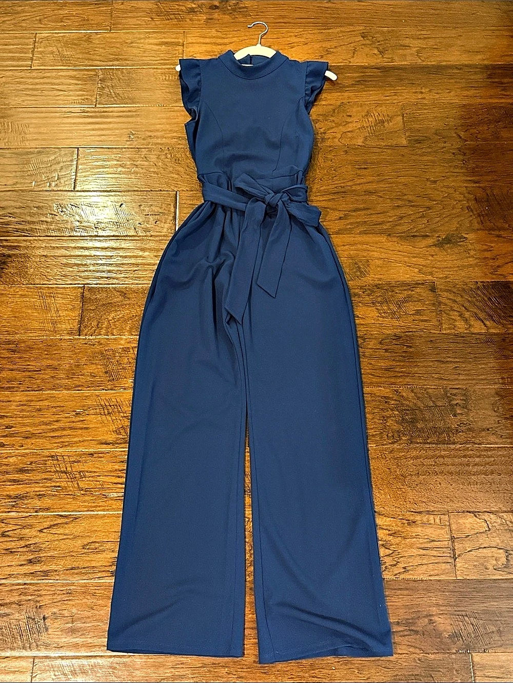 Moa Moa Wide-Leg Jumpsuit in Blue Size Small Like New